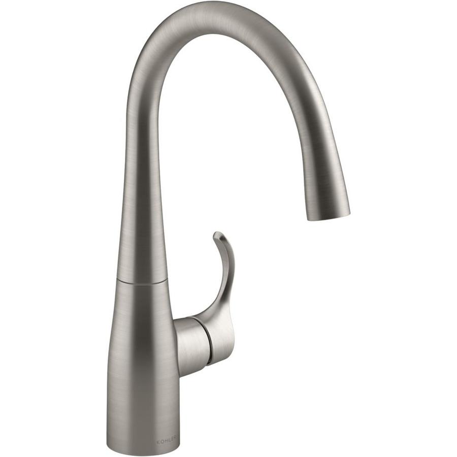KOHLER Simplice Vibrant Stainless 1handle Deck Mount High