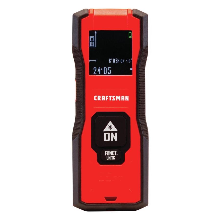 CRAFTSMAN 65ft Indoor/Outdoor Laser Distance Measurer with Backlit Display at