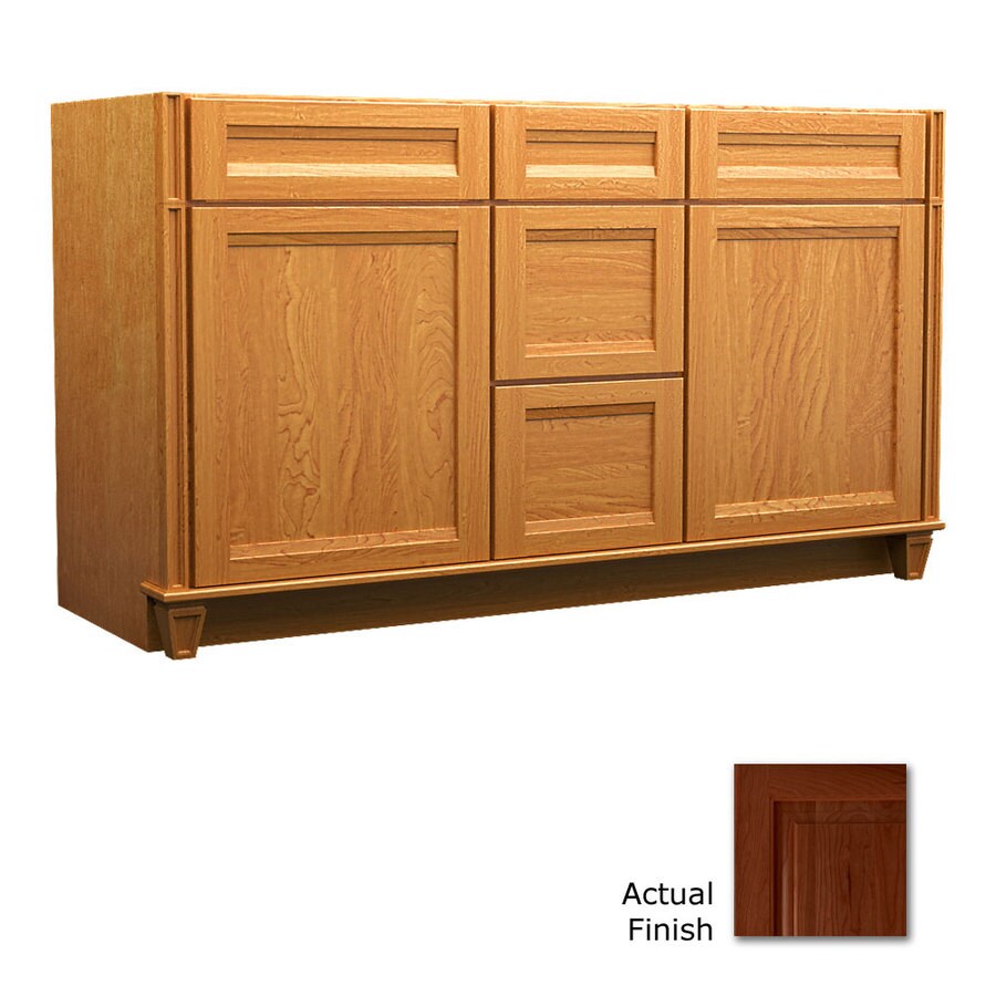 KraftMaid 60in Autumn Blush Bathroom Vanity at