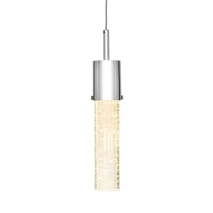 Elan Kristall Chrome Single Modern/Contemporary Seeded Glass Cylinder