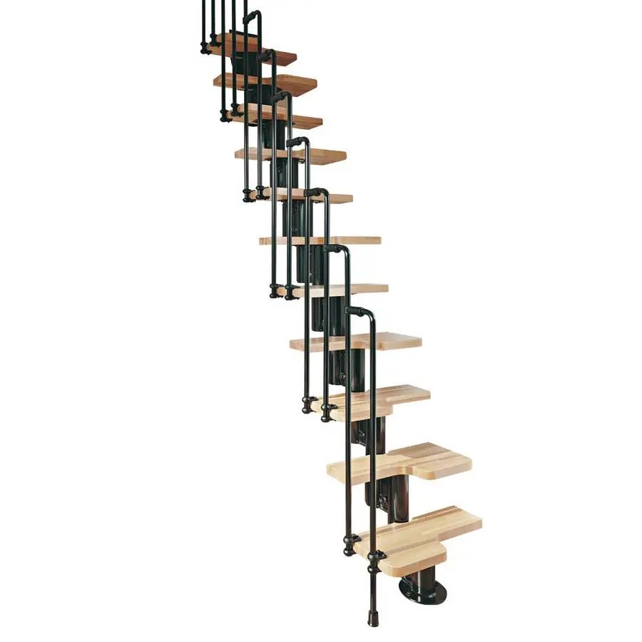 Arke Karina 9.25ft Black Modular Staircase Kit in the Staircase Kits