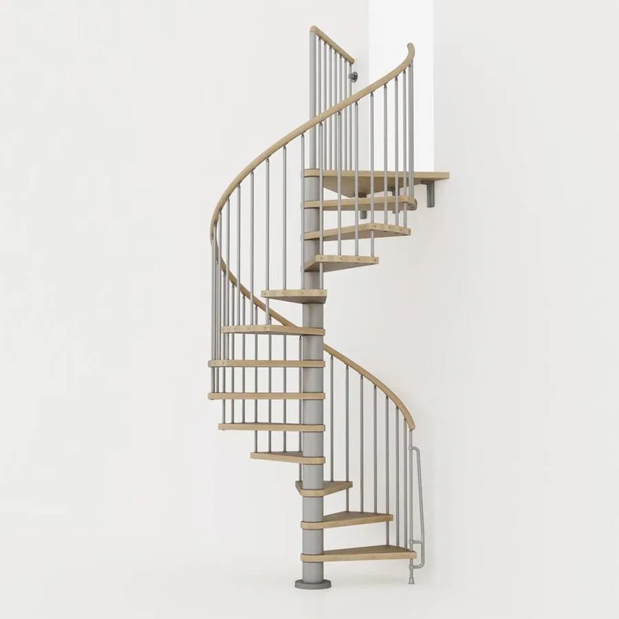 Shop Arke Phoenix 63in x 10ft Gray Spiral Staircase Kit at