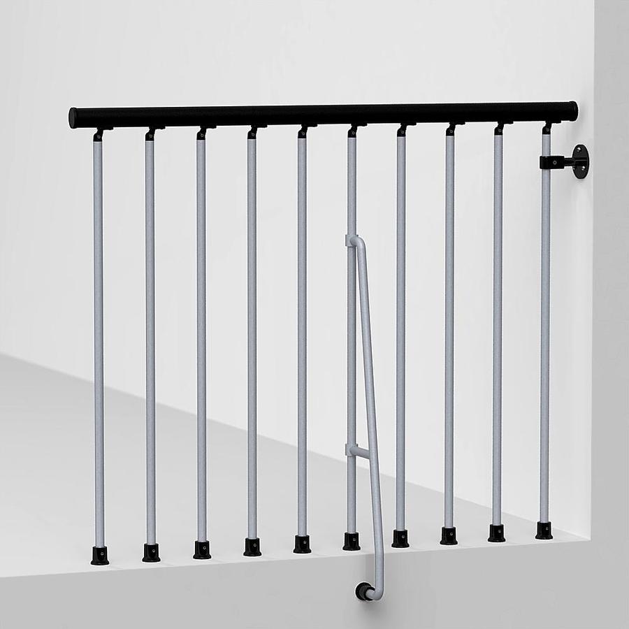 Arke Civik 3.9ft Gray Painted Stair Railing Kit at