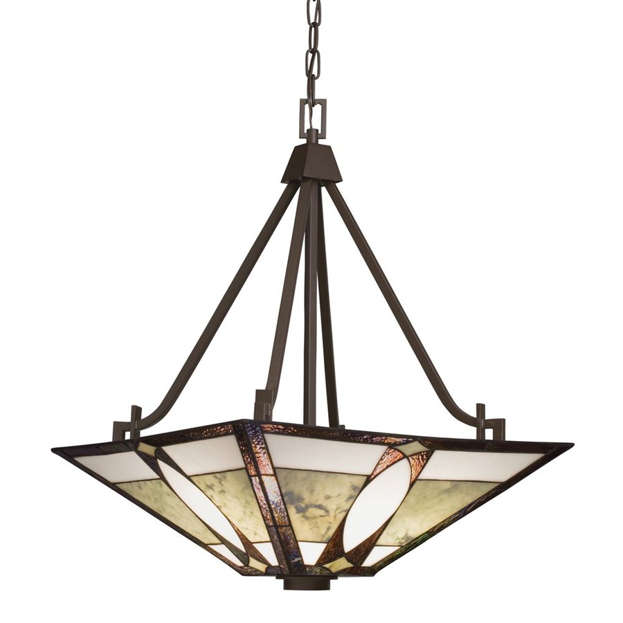 Shop Kichler Lighting Denman 18in W Olde Bronze TiffanyStyle Pendant