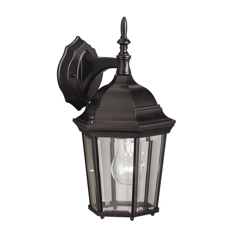 Kichler Madison 14.75in H Black Outdoor Wall Light at