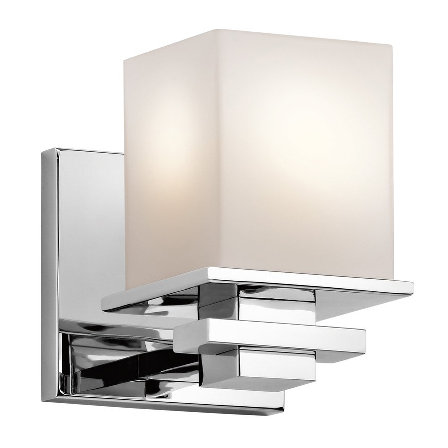 Kichler Tully 1Light 5in Chrome Square Vanity Light at