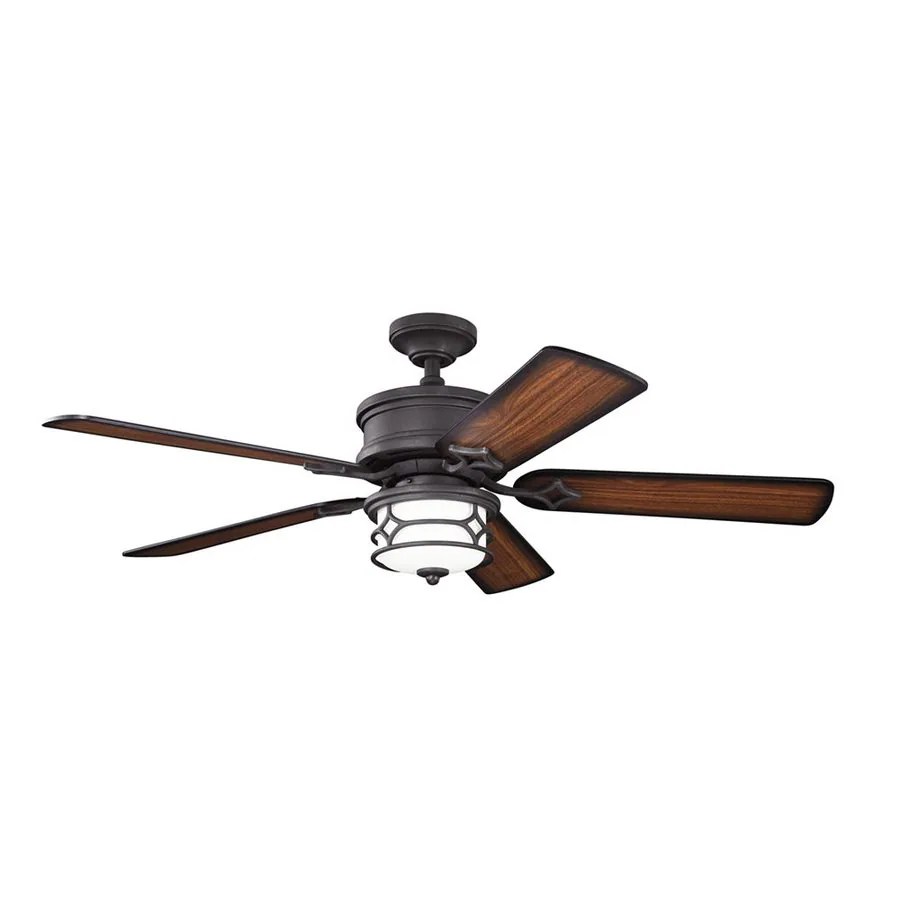 Kichler Lighting Chicago 52in Distressed Black Downrod or Close Mount