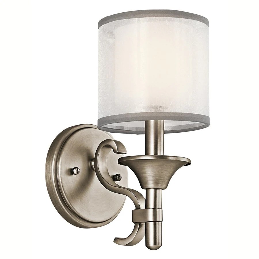 Shop Kichler Lighting 1Light Lacey Antique Pewter Bathroom Vanity