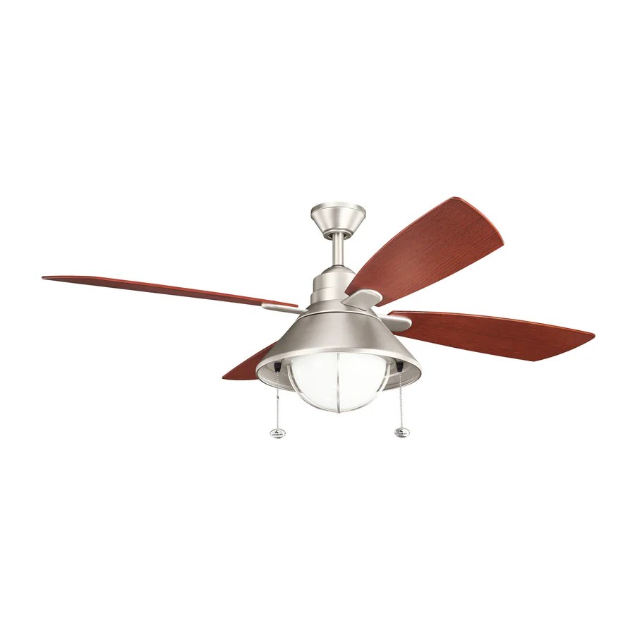 Kichler Seaside 54in Brushed nickel Indoor/Outdoor Downrod Mount