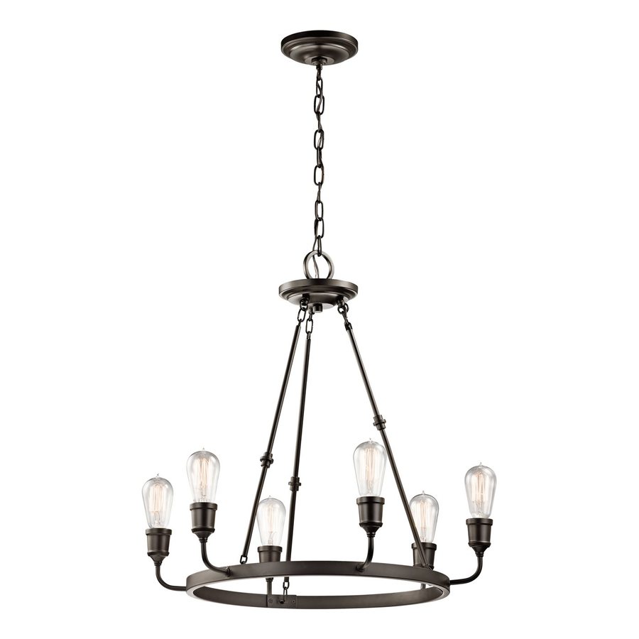 Kichler Lucien 6Light Olde Bronze Transitional Abstract Chandelier in the Chandeliers