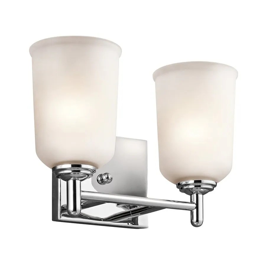 Shop Kichler Lighting 2Light Shailene Chrome Bathroom Vanity Light at