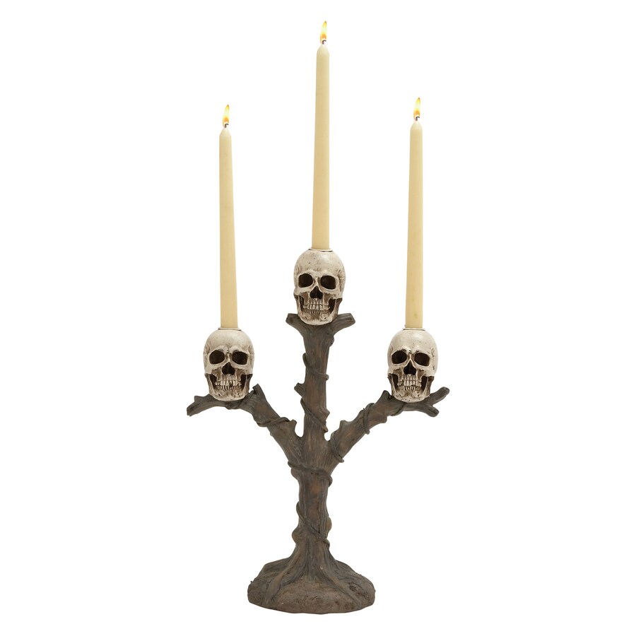 Shop Woodland Imports Resin Tabletop Skull Candle Holder at