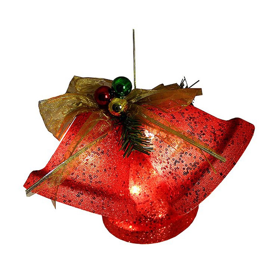 Northlight Lighted Red Hanging Bell Indoor Christmas Decoration at