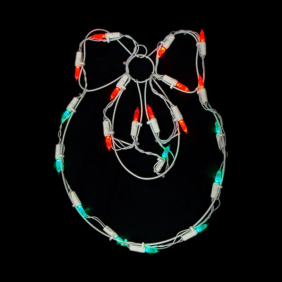 Shop Northlight Lighted Hanging Window Cling Wreath Indoor Christmas