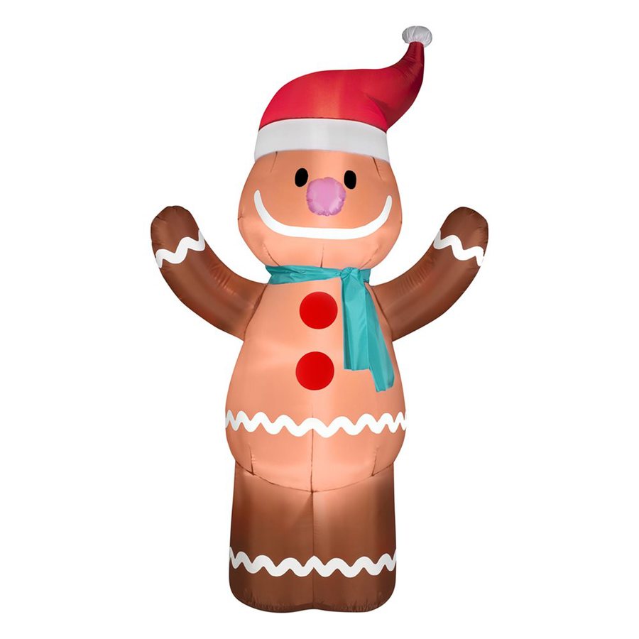 Gemmy 6ft Internal Light Gingerbread Man Christmas Inflatable at