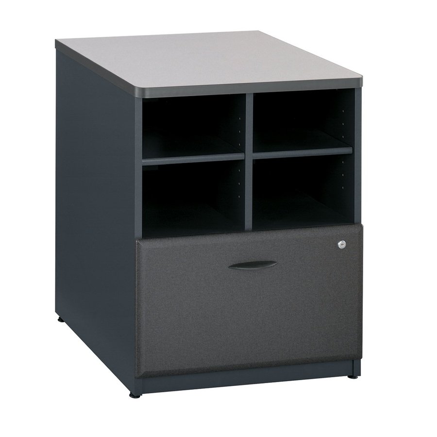 Bush Business Furniture White Spectrum/Slate 1Drawer File in the File