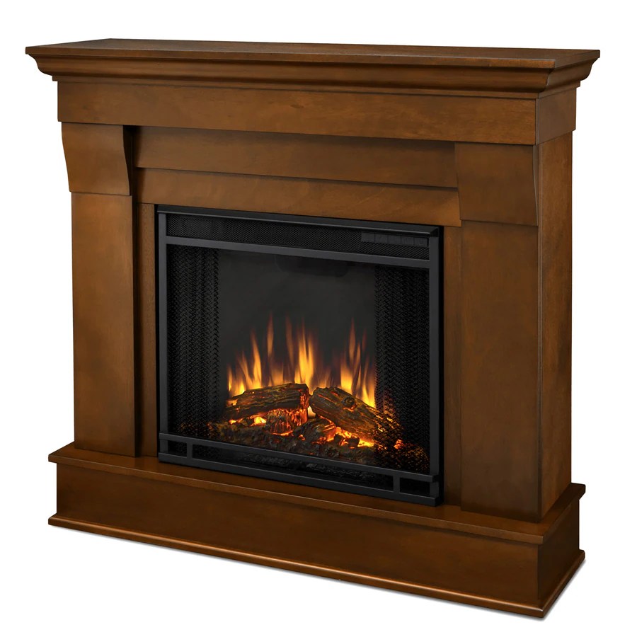 Shop Real Flame 40.9in W 4780BTU Espresso Wood LED Electric Fireplace