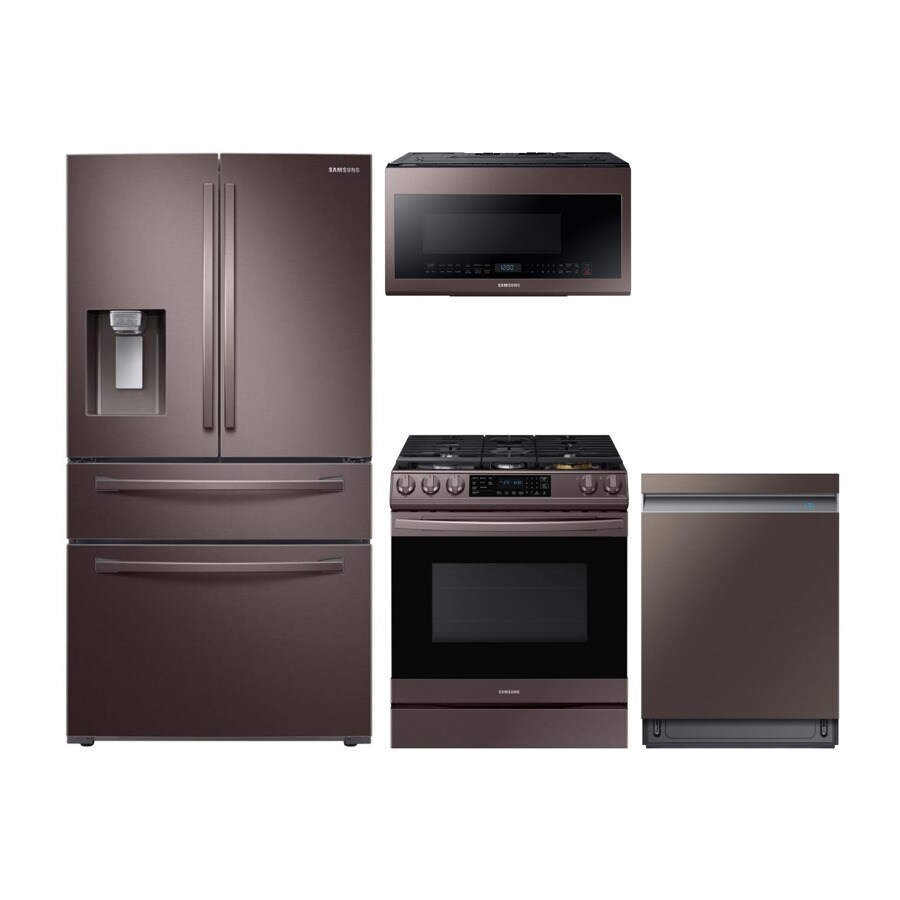 Shop Samsung French Door Refrigerator & Gas AirFry Range Suite in