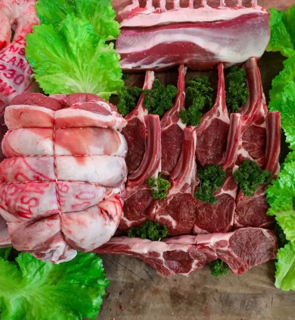 Fresh Half Lamb Meat Selection Mobile Lamb Van