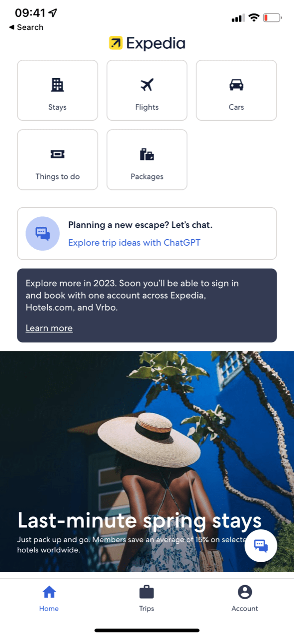 Expedia adds ChatGPTpowered trip planning to its app Mobile