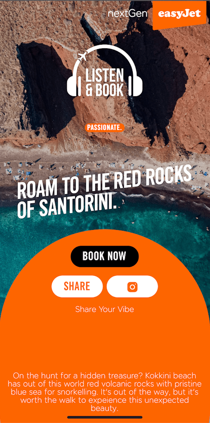 easyJet launches Listen & Book Spotify collaboration that