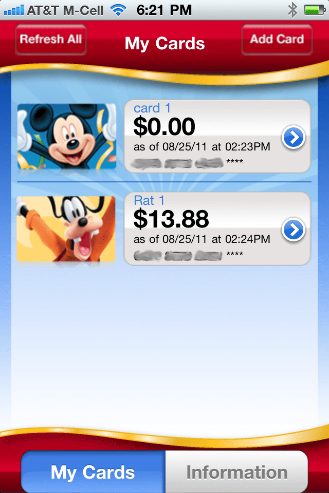 Review Disney Gift Card App