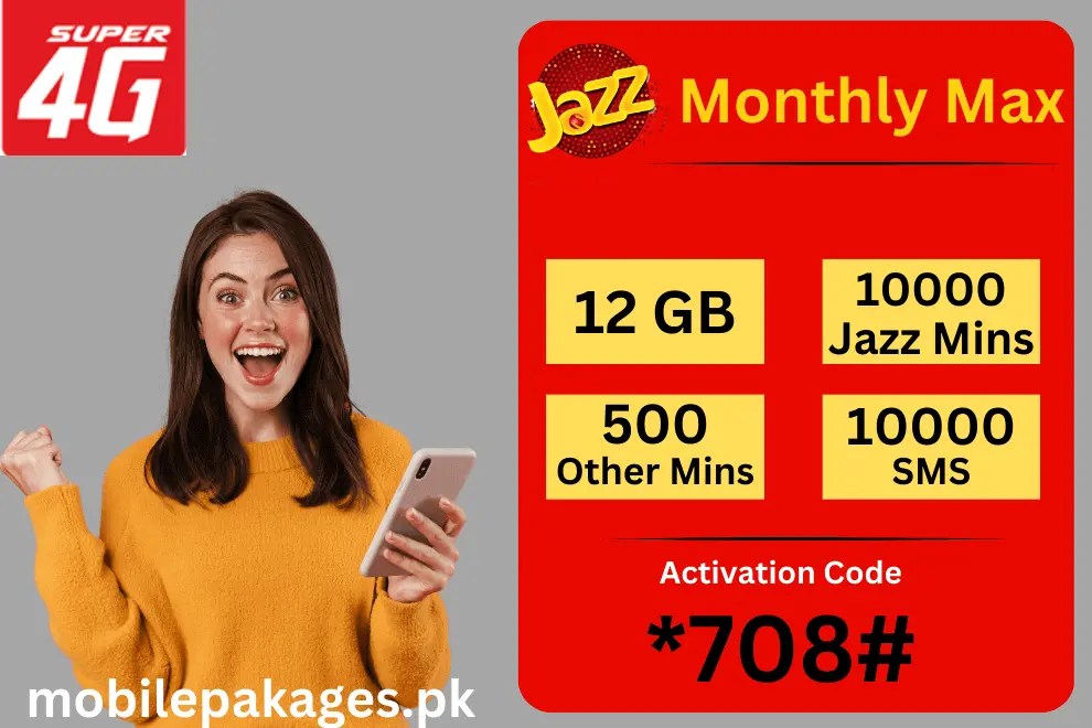 Jazz Monthly Max *708 Jazz Package Detail mobilepakages