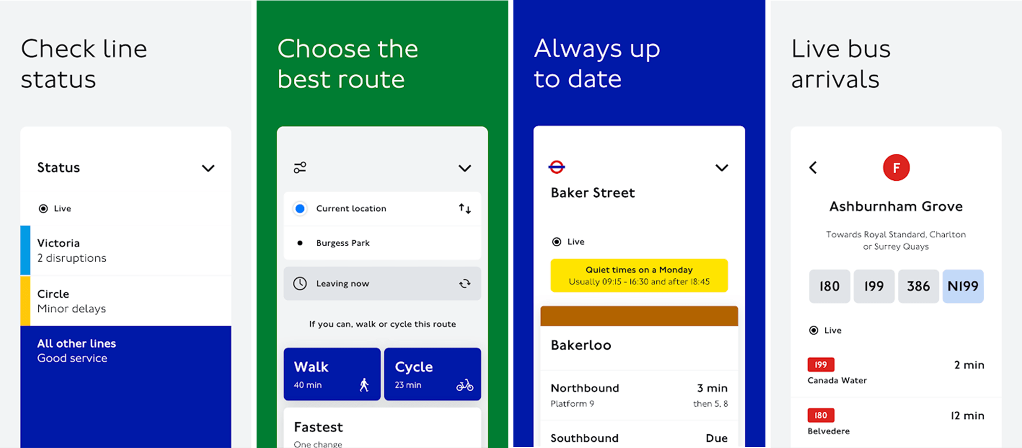 Transport for London provides realtime crowdedness level on TfL Go app