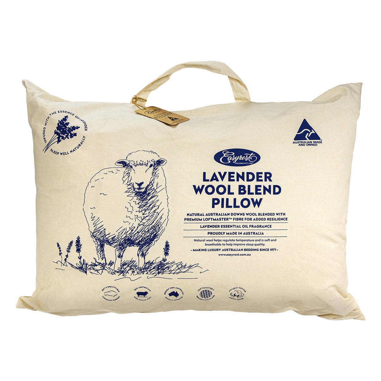 Easy Rest Lavender Wool Blend Pillow Mobility Aids & More