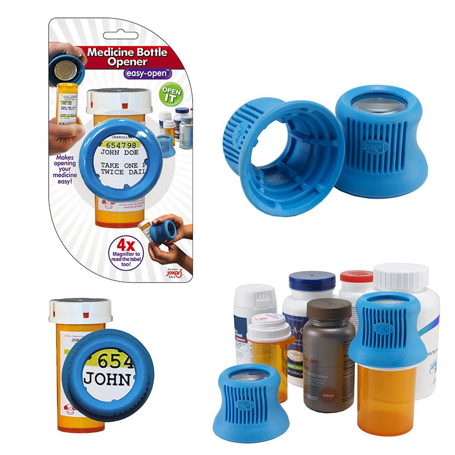 Jokari Medicine Bottle Opener With Magnifier Mobility Aids & More
