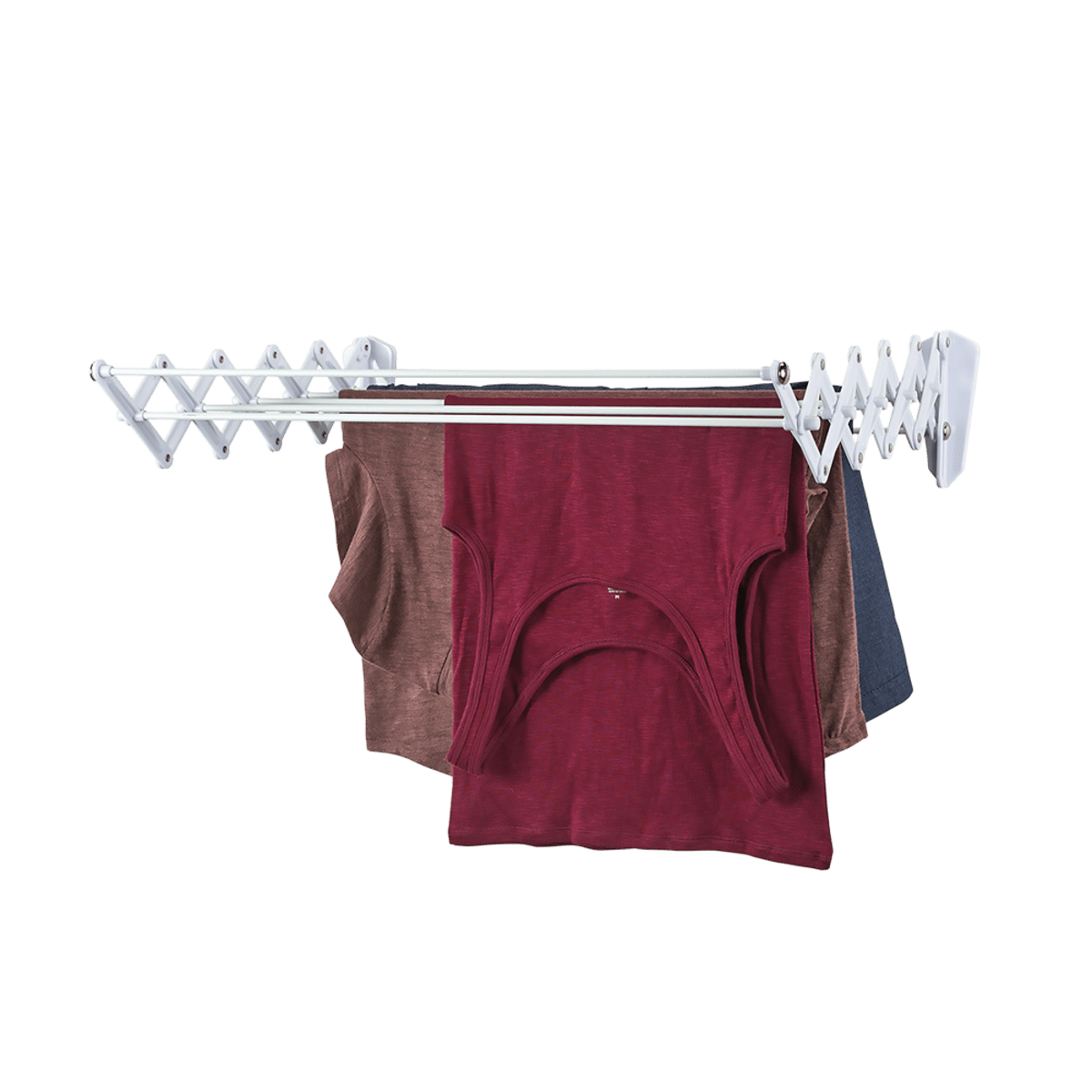 Wall Mount Accordion Drying Rack (5.3m Line Space) Mobility Aids & More