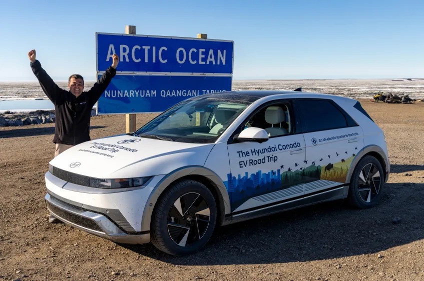 Hyundai IONIQ 5 road trip to the artic ocean in Canada