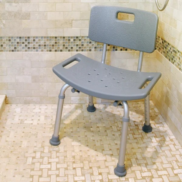 Adjustable Bath Bench with Backrest Biosliving Mobilease Mobility Inc