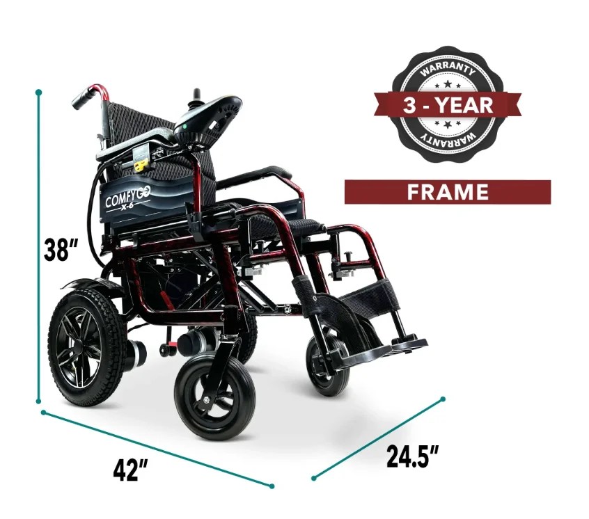X6 ComfyGO Lightweight Electric Wheelchair Mobilease Mobility Inc