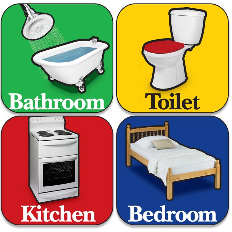 BetterLiving Orientation Signage Bathroom Foam Board, Green mobilityjoy