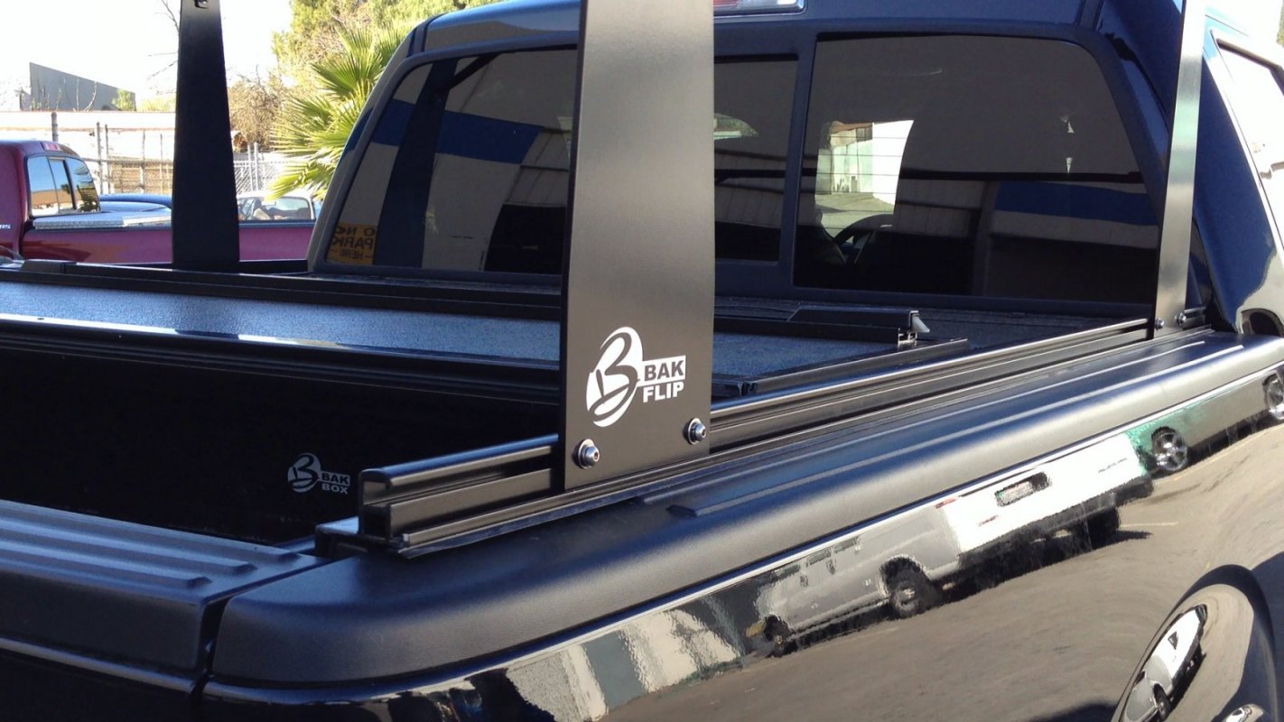 BakFlip CS Hard Folding Tonneau Cover With Rack Mobile Living Truck