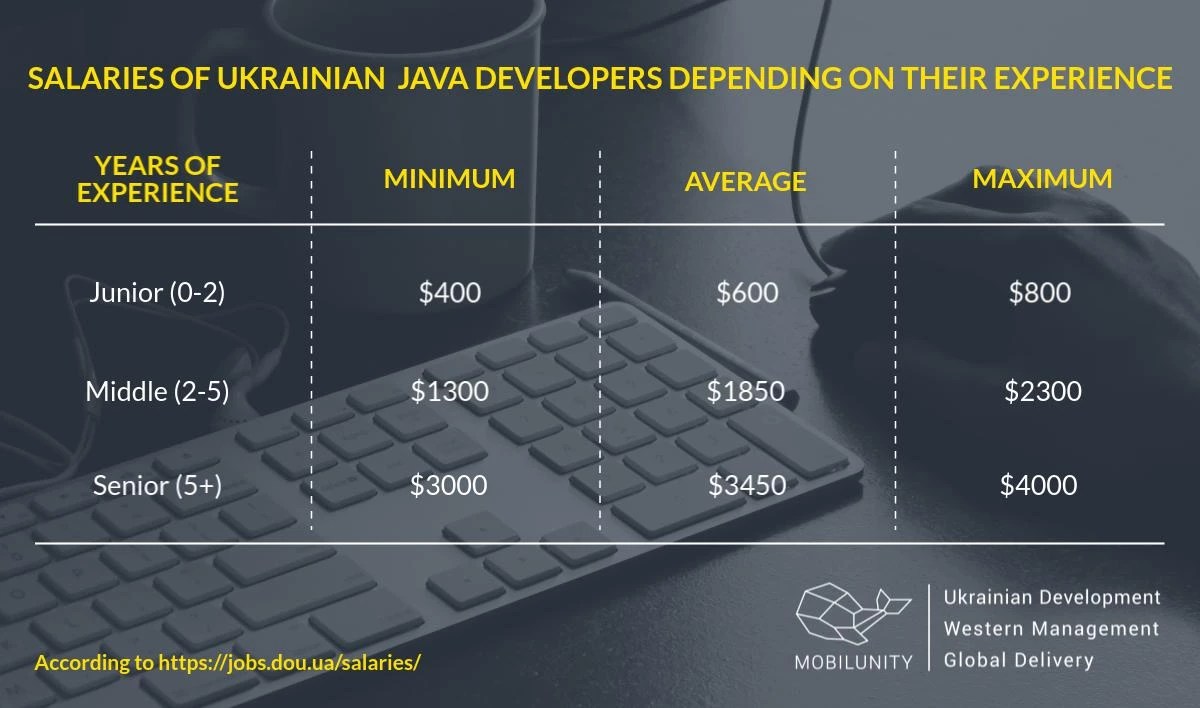 Cost of Java and Spring Developer in Ukraine Mobilunity