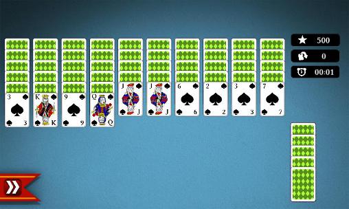 Spider solitaire 2 für Android kostenlos herunterladen. Spiel Spinnen