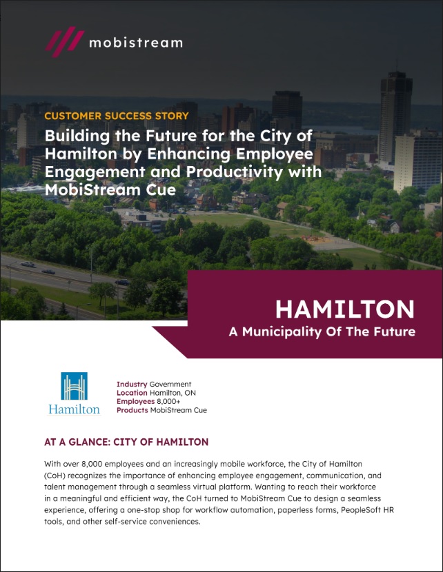 Customer Success Story The City of Hamilton Mobistream
