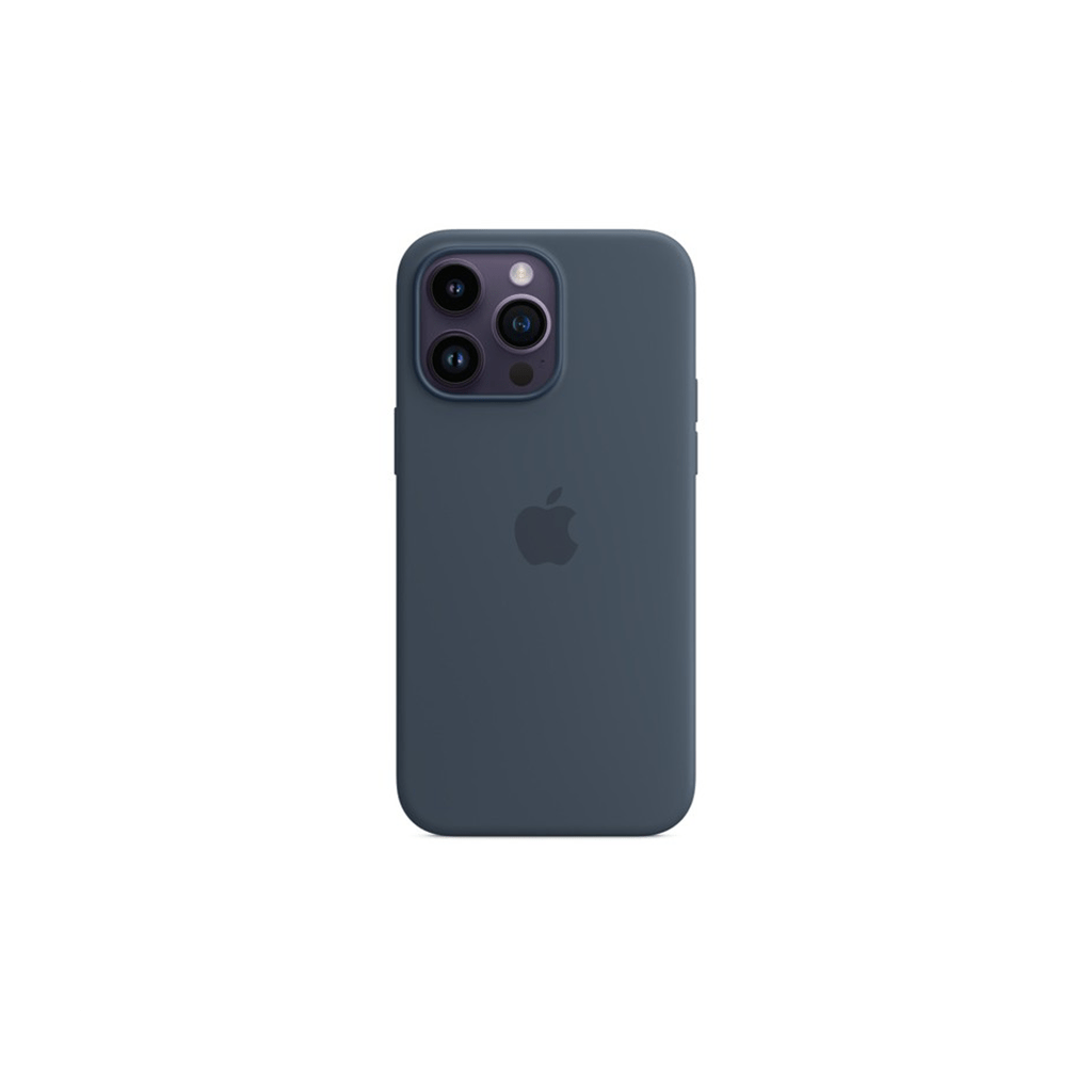 Apple iPhone 14 Pro Max silicone case with MagSafe Storm Blue Mobix