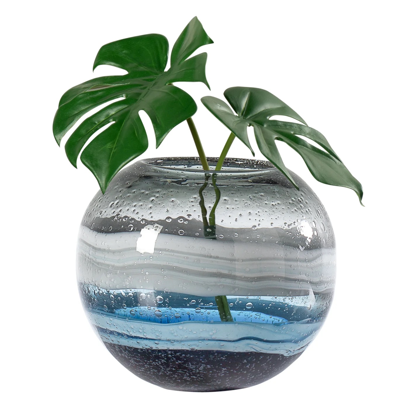 ANDREA SWIRL GLASS SPHERE VASE Mobler