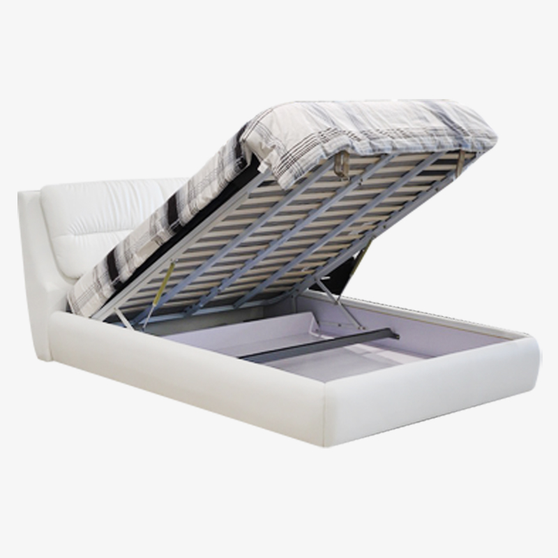 Capri Grey Lift Storage Bed Mobler Modern Furniture in Edmonton