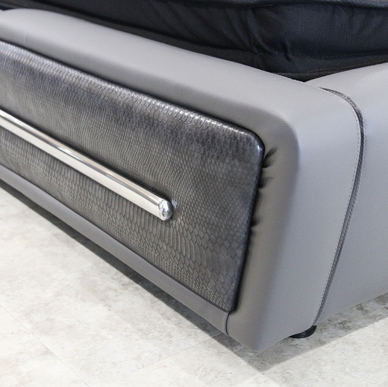 Milano Modern Grey Bed Buy Beds in Edmonton