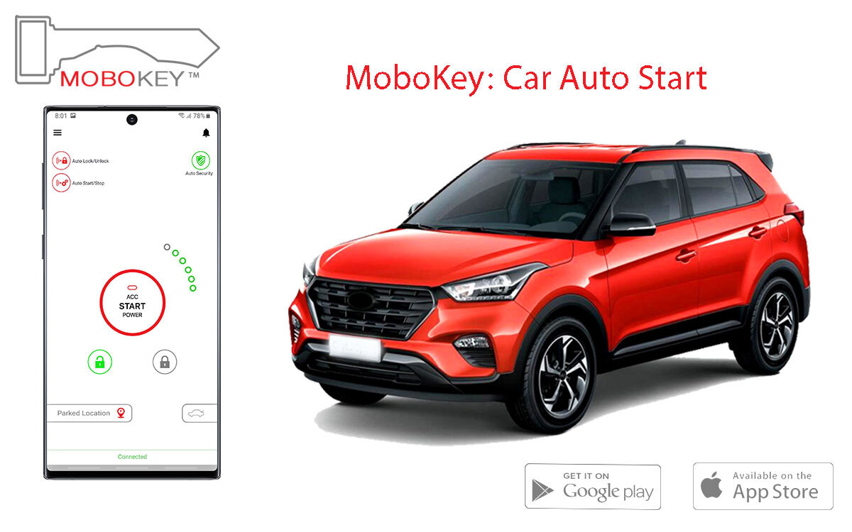 MoboKey Car Auto Start with a smartphone application