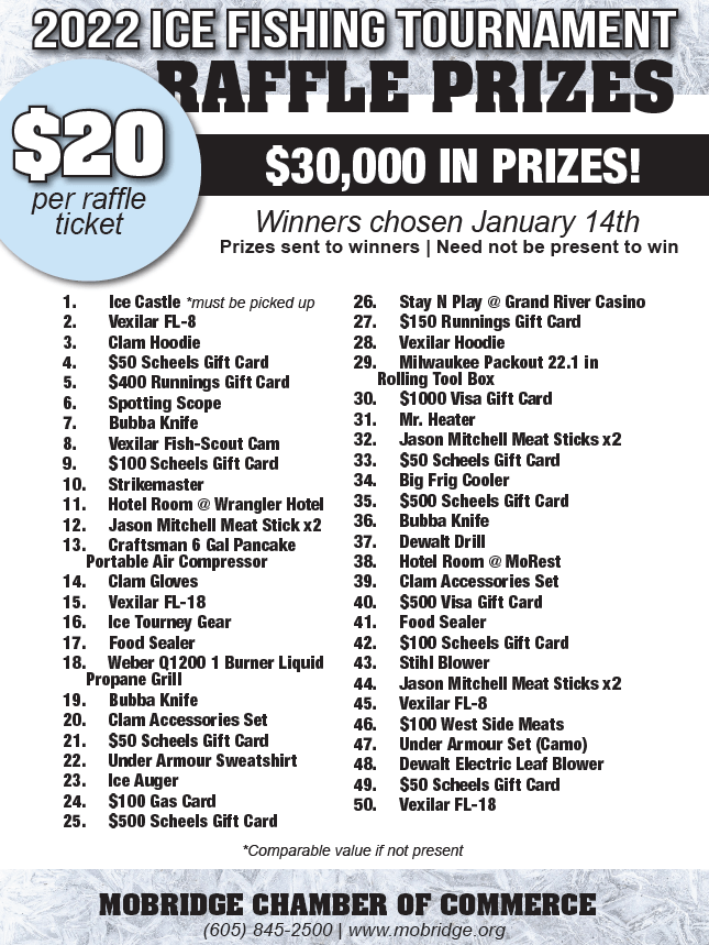 Ice Fishing Tournament Raffle Tickets