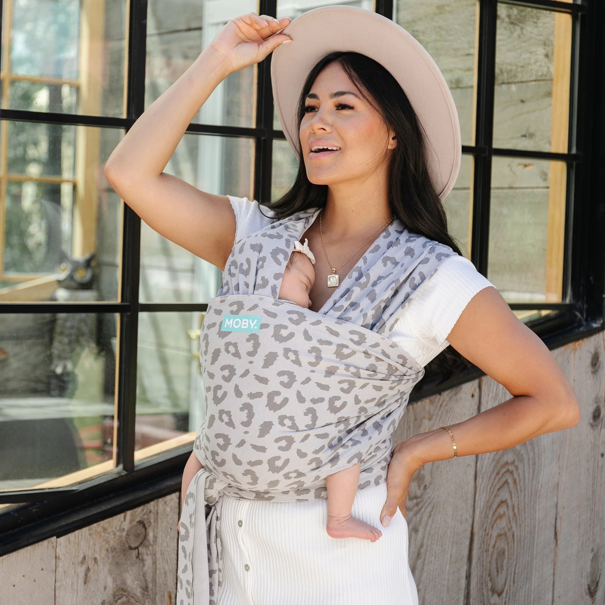 Elements Wrap Baby Carrier in Dusted Leopard Moby Wrap