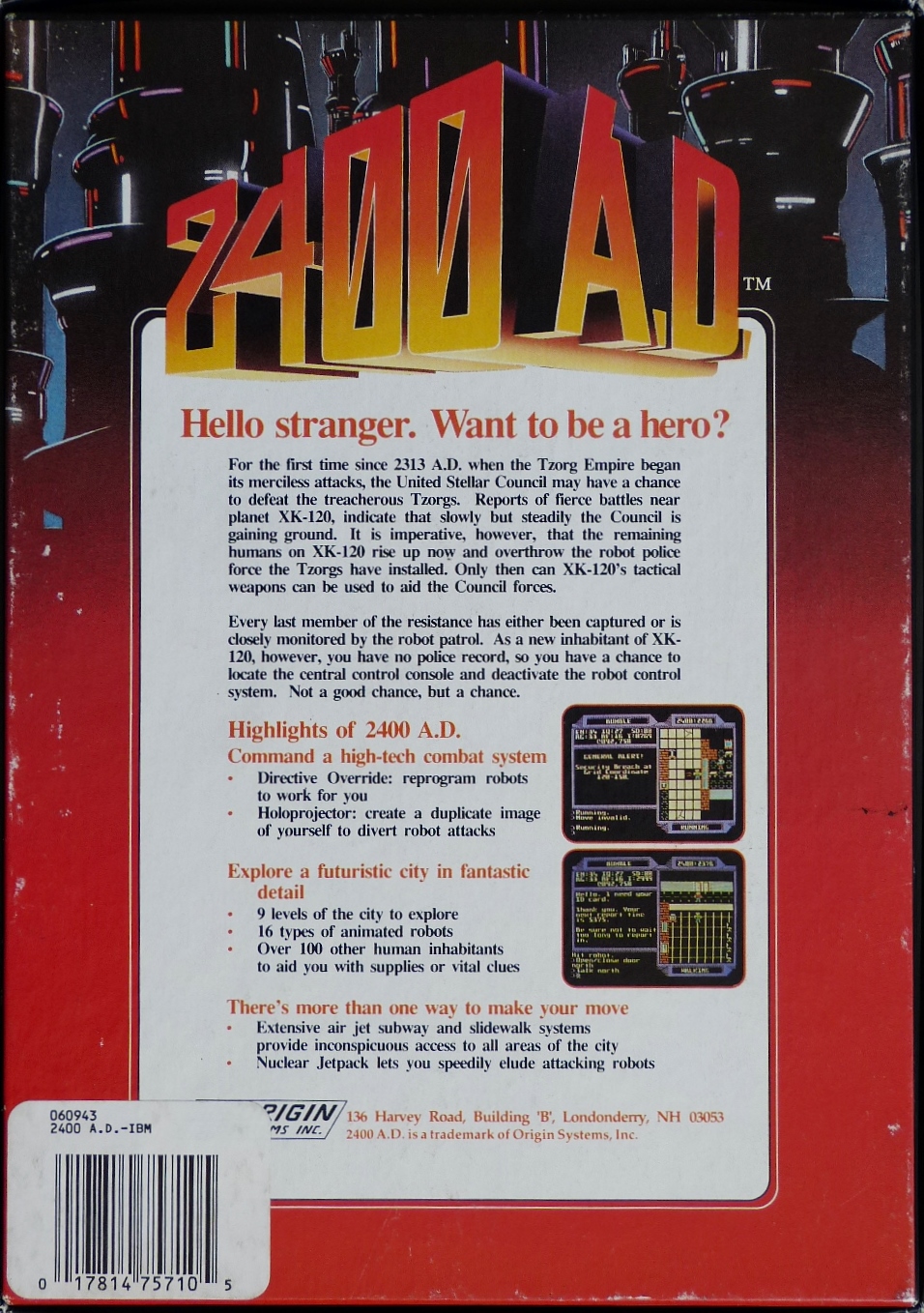 Computer Game Museum Display Case 2400 A.D.