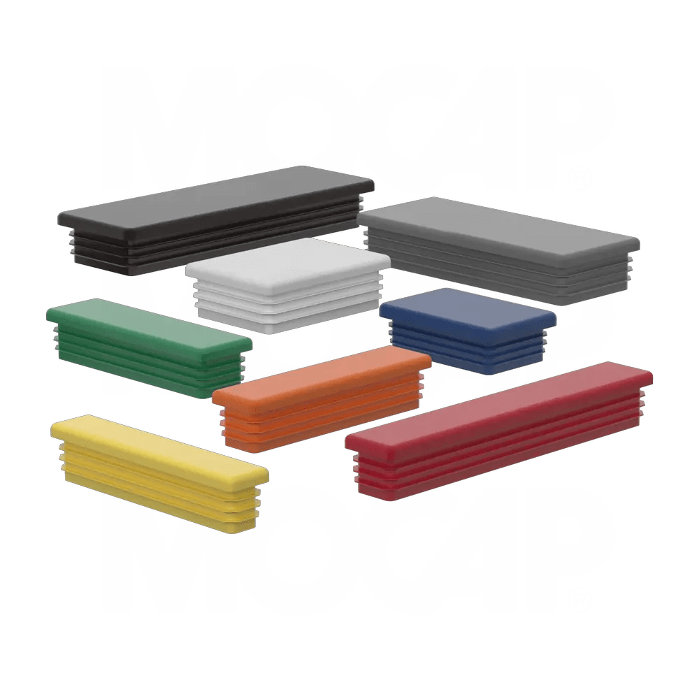 Plugs for Rectangular Tubes with Flat Top MOCAP Plastic Rectangular