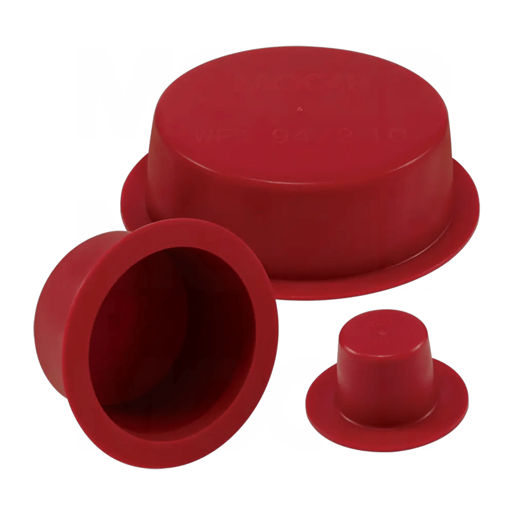 Tappi e cappucci in plastica con bordo ampio per una maggiore