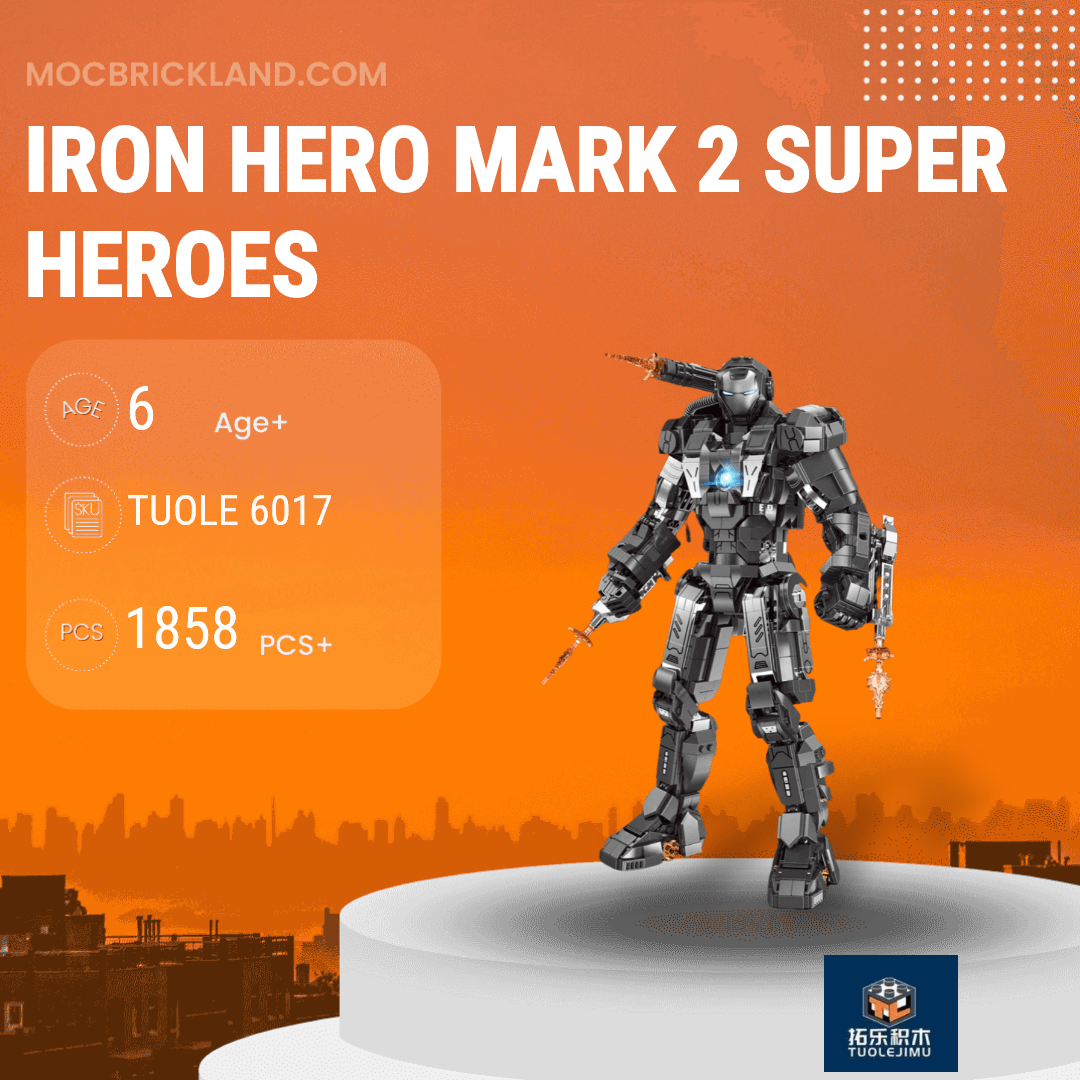 Iron Hero Mark 2 Super Heroes TUOLE 6017 Movies and Games with 1858
